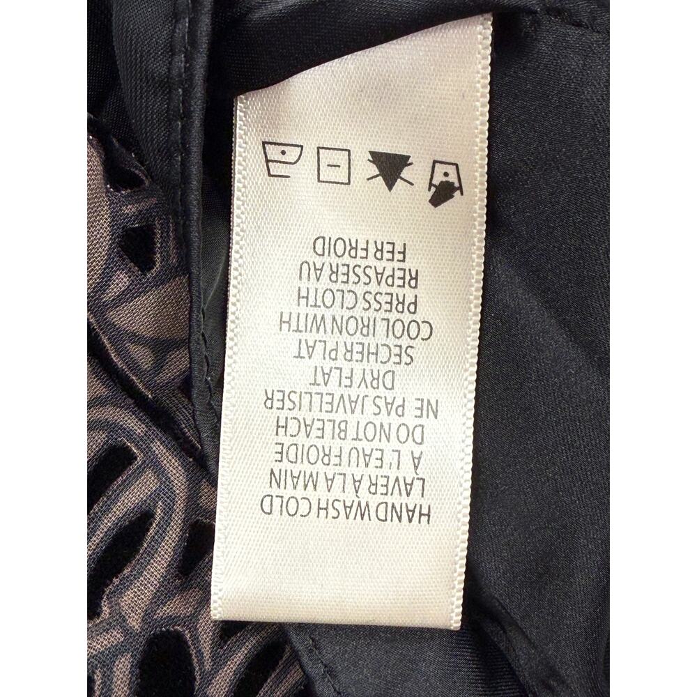 NWT Max Studio Size L  Mini Dress Black Nude Velvet Pattern Halter Neck - Picture 12 of 12